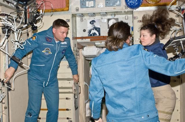 NASA image: TMA-19 Hatch Opening