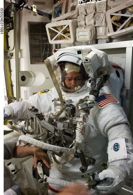 NASA image: US EVA 16 EMU Prep