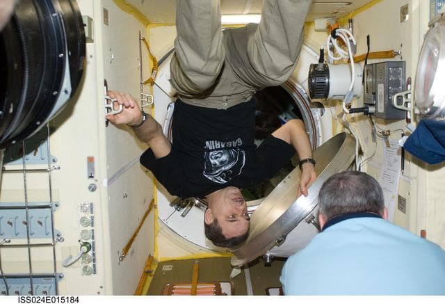 NASA image: Expedition 24 Crew Members working in the MRM2