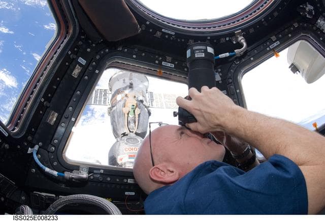 NASA image: Kelly in Cupola