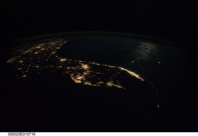 NASA image: Night Earth Observation taken by the Expedition 25 crew