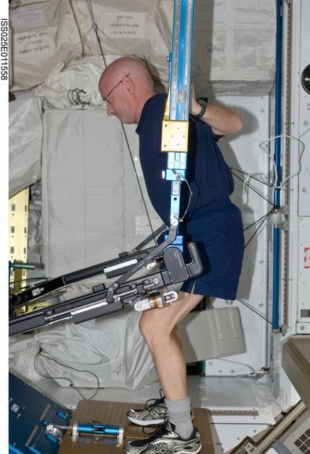 NASA image: Kelly exercises in Node 2