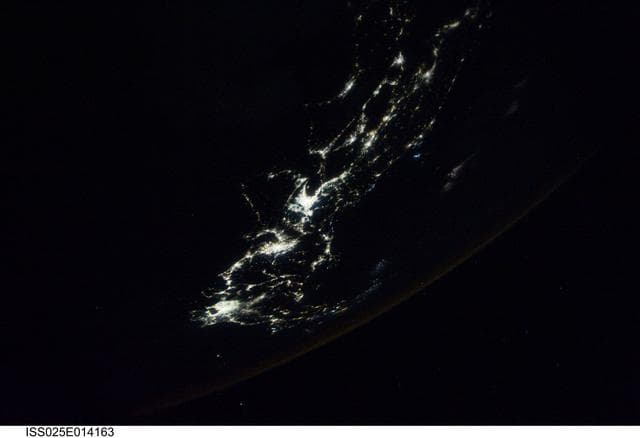 NASA image: Night time city lights taken by the Expedition 25 crew