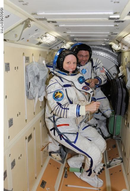 NASA image: Walker and Wheelock in MRM-1