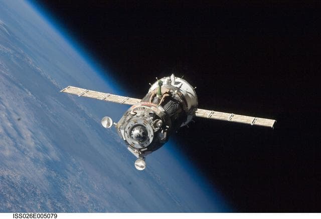 NASA image: Soyuz TMA-19 Spacecraft departs the ISS