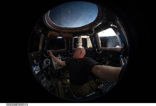 NASA image: Kelly in the Cupola Module during Expedition 26