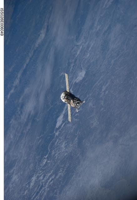 NASA image: Soyuz TMA-19 Spacecraft departing the ISS