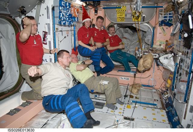 NASA image: Expedition 26 Crew Members in the Node 1