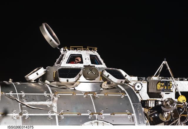 NASA image: Nespoli in the Cupola Module