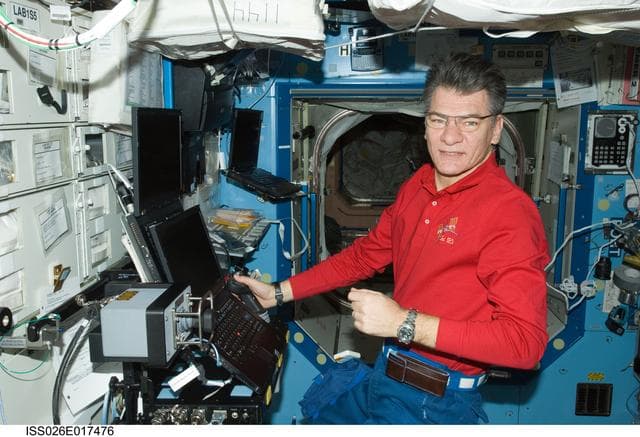NASA image: Nespoli at Robotic Workstation
