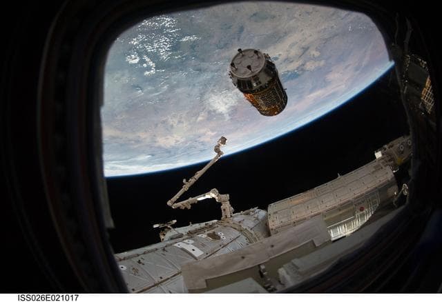 NASA image: Unpiloted Japanese Kounotori HTV-2 Transfer Vehicle