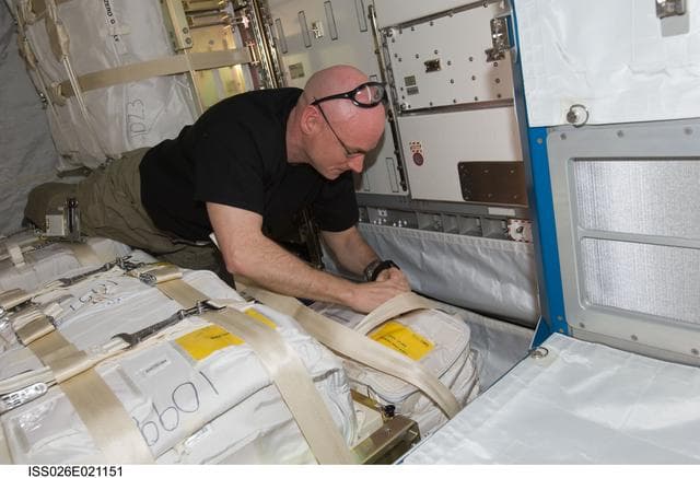 NASA image: Kelly in the Japanese Kounotori HTV-2 Transfer Vehicle