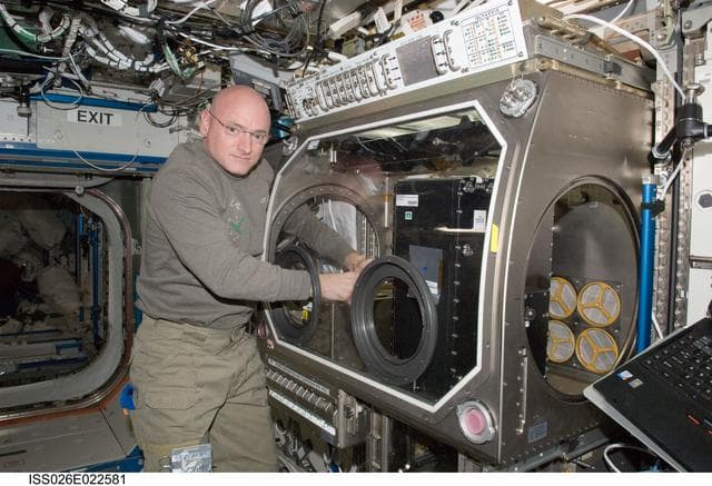 NASA image: Kelly works on the MSG