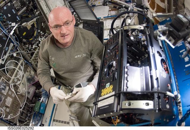 NASA image: Kelly makes hardware replacements on MDCA