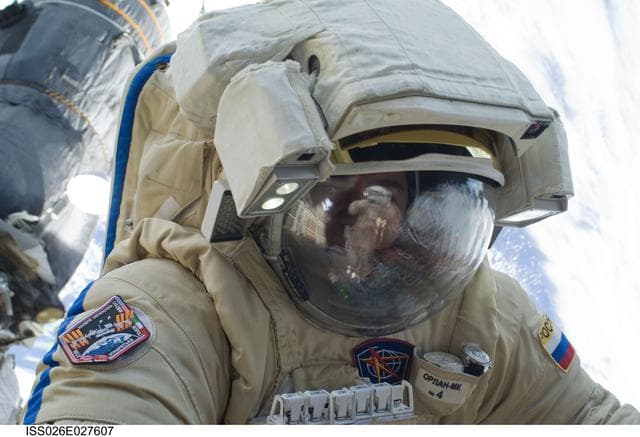 NASA image: Skripochka during EVA 28