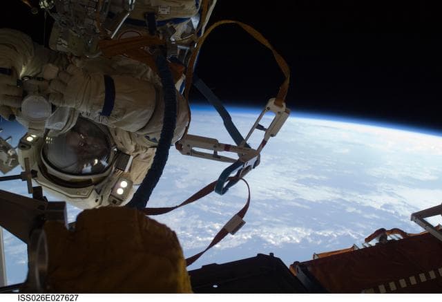 NASA image: Skripochka during EVA 28