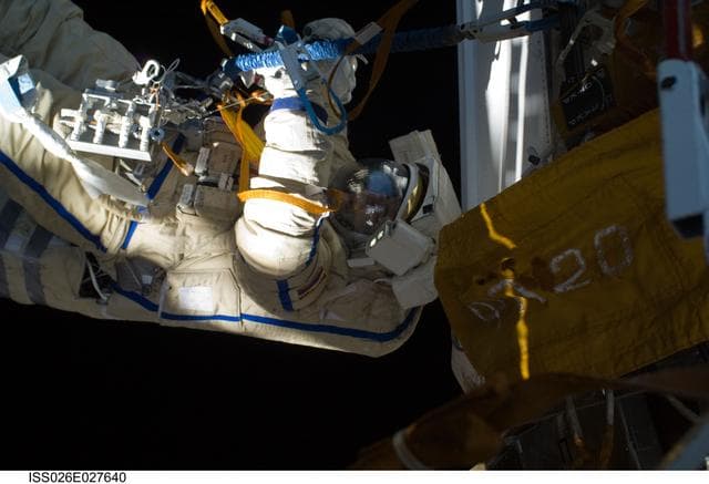 NASA image: Skripochka during EVA 28