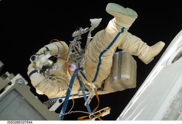 NASA image: Skripochka during EVA 28