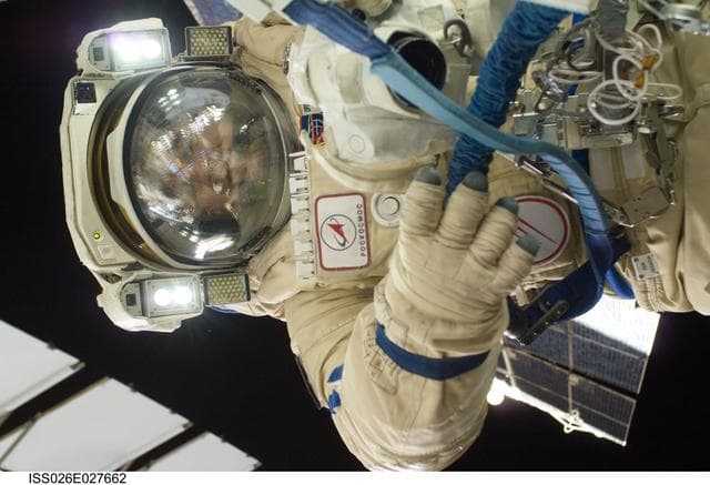 NASA image: Skripochka during EVA 28