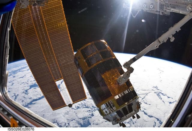 NASA image: Japanese Kounotori HTV-2 Transfer Vehicle Relocation