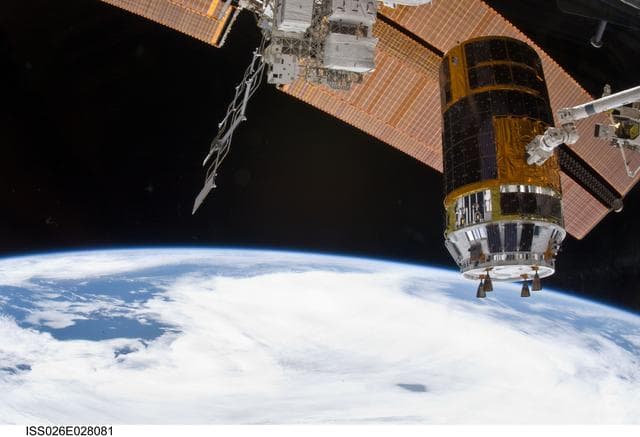 NASA image: Japanese Kounotori HTV-2 Transfer Vehicle Relocation
