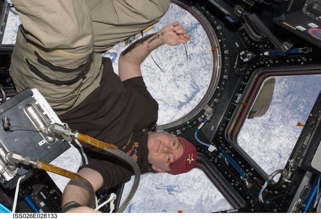 NASA image: Kelly in the Cupola Module