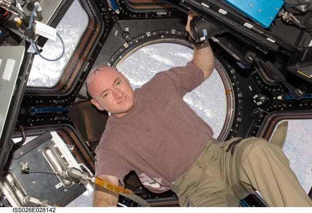 NASA image: Kelly in the Cupola Module