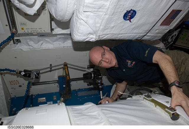 NASA image: Kelly takes photo of BCAT-5 Payload Setup
