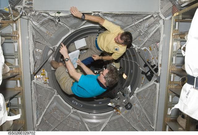 NASA image: Nespoli and Kaleri in the ATV 2