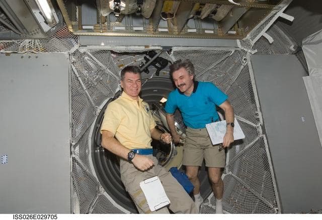 NASA image: Nespoli and Kaleri in the ATV 2