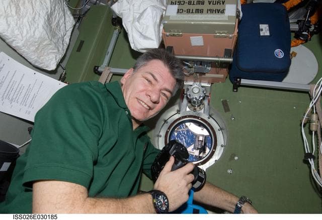 NASA image: Nespoli takes photos of STS-133 Discovery Approach