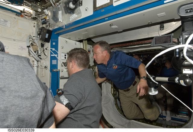 NASA image: STS-133 Crewmembers in U.S. Laboratory