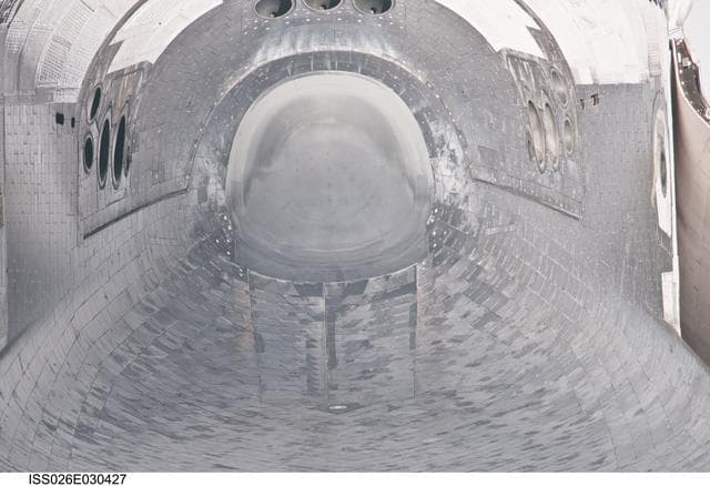 NASA image: STS-133 Discovery during approach