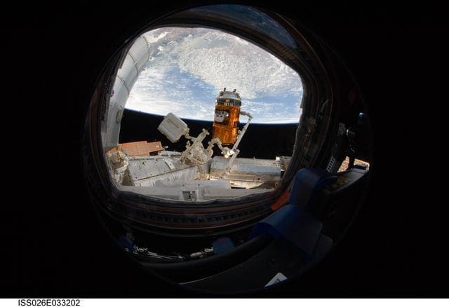 NASA image: Japanese Kounotori HTV-2 Transfer Vehicle Relocation