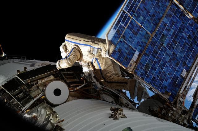 NASA image: Skripochka during EVA