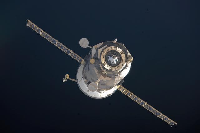 NASA image: Progress M-08M Spacecraft during departure