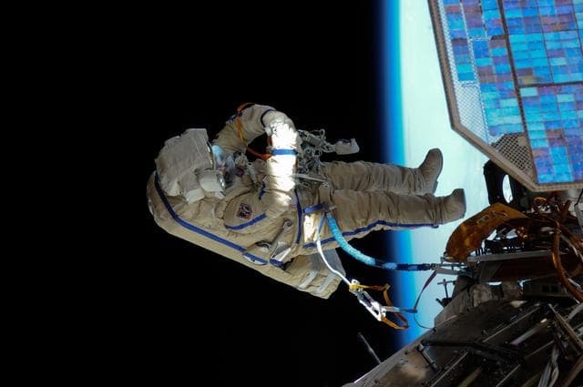 NASA image: Skripochka during EVA