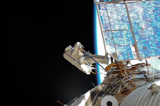NASA image: Skripochka during EVA