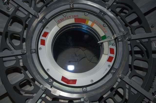 NASA image: Paper Cranes in HTV2 following Hatch Closing