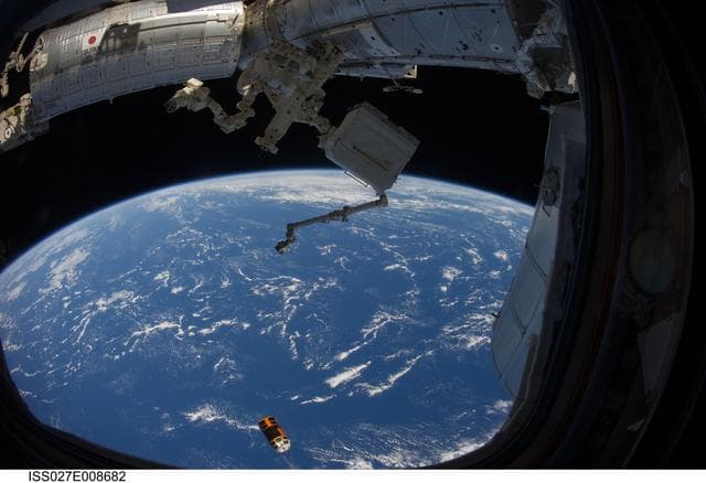 NASA image: HTV2 Departs the ISS