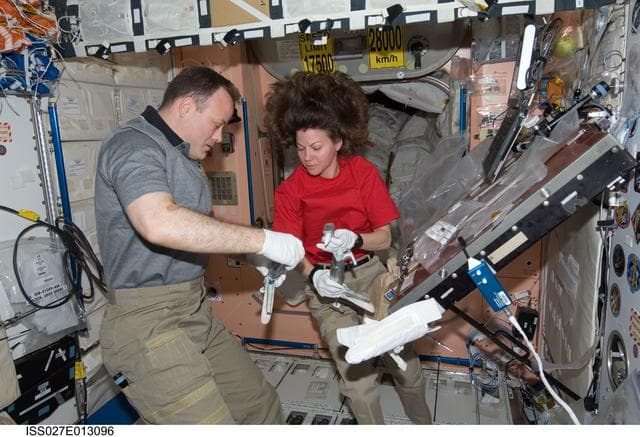 NASA image: Garan and Coleman in Node 1
