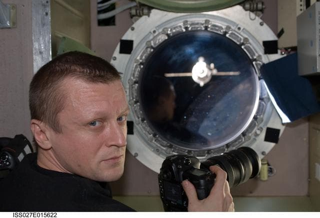 NASA image: Kondratyev Photographs Departing Progress 41P Spacecraft