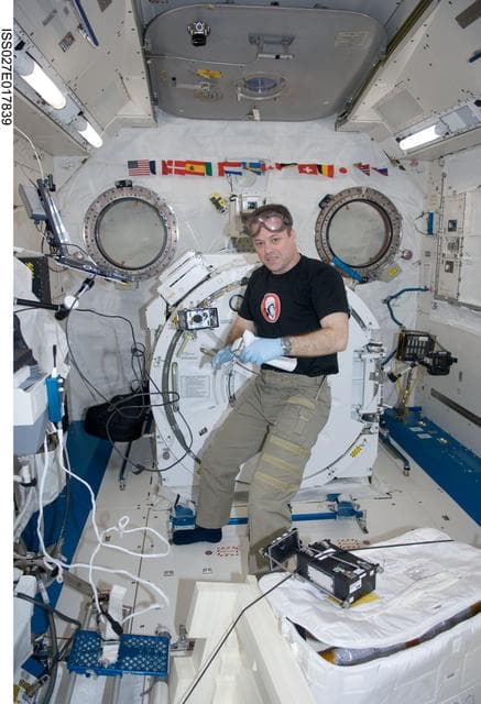 NASA image: Garan conducts CsPINs Experiment Operations