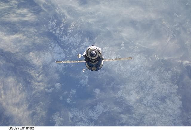 NASA image: Progress 42P on approach to the ISS