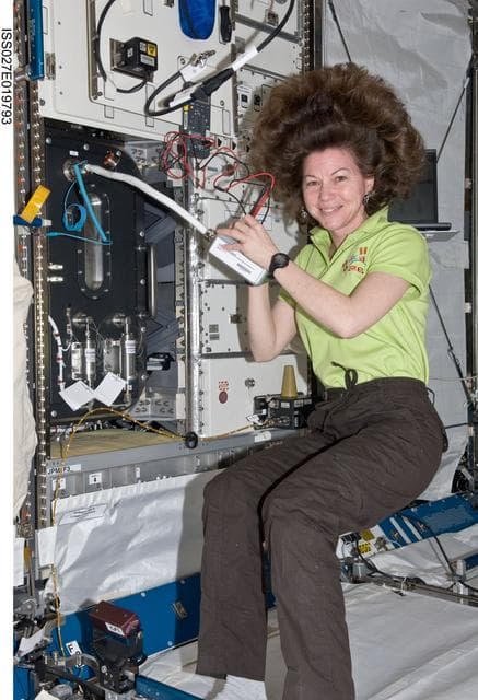 NASA image: Coleman conducts GHF Maintenance in Kibo