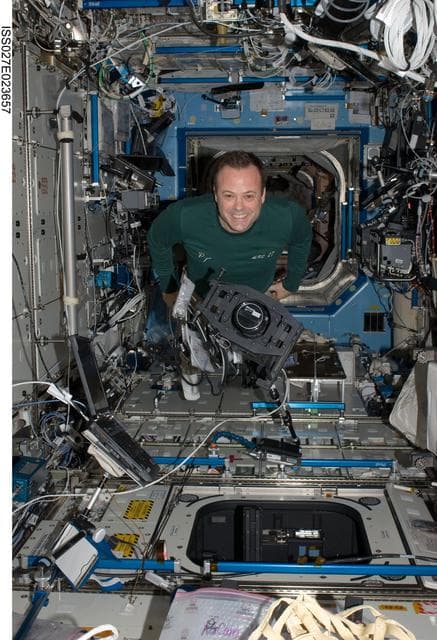 NASA image: Garan conducts ISSAC installation in the US Lab