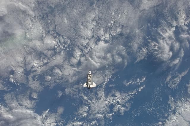 Endeavour on Approach to ISS during the STS-134 Mission