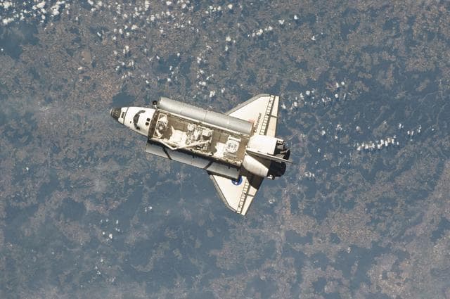 Endeavour on Approach to ISS during the STS-134 Mission