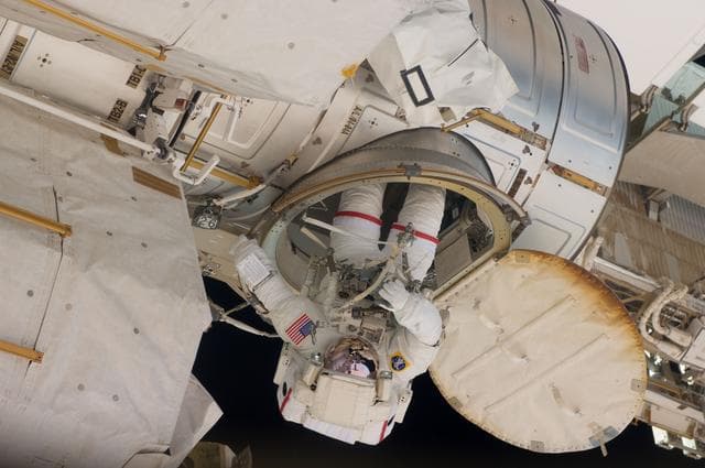 NASA image: Feustel during EVA 1 Ingress