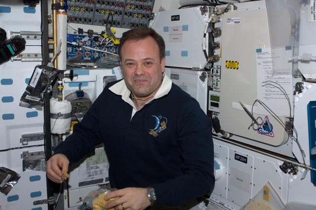 NASA image: Expedition 28 FE Garan on board Endeavour during Joint Operations